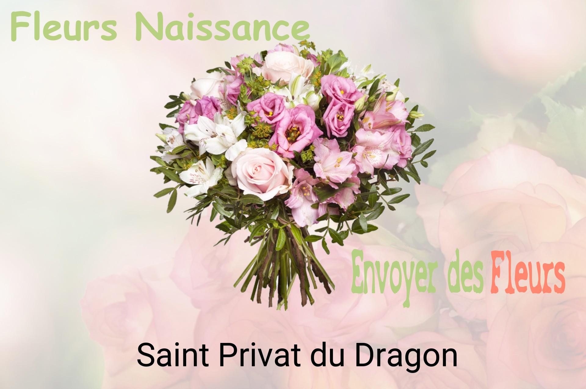 Bouquet de fleurs de naissance livré à Saint-Privat-du-Dragon